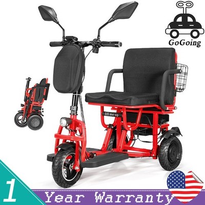 Foldable Travel Mobility Scooter 21 Miles 700W 3-Wheel 4 Speed fit Senior Adults