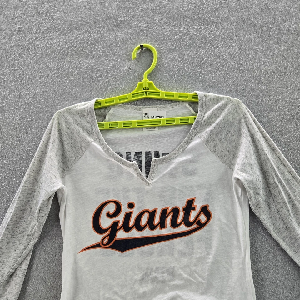 Camisa para mujer de los Gigantes de San Francisco S blanca de béisbol Victoria's Secret ROSA Foto 4 de 4