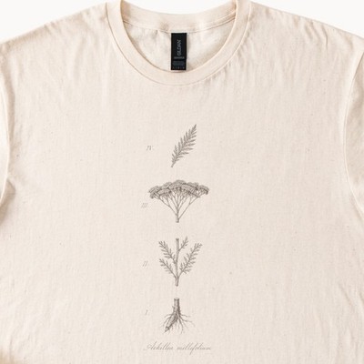 Achillea Millefolium Botanical Engraving Tee