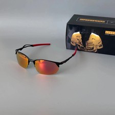 Oakley Wire Tap 2.0 OO4145 Polarized Sunglasses Black Frame Ruby Lens