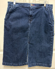 Y2K 2002 Tommy Hilfiger jean skirt size 10 faded denim Stretch Painter Skirt EC