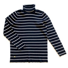 Lauren Ralph Lauren Womens Amanda B W Stripe Ribbed Turtleneck Sweater Size 2X