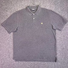 Brooks Brothers 346 Polo Shirt Mens XL Gray Original Fit Casual Pique Cotton 346