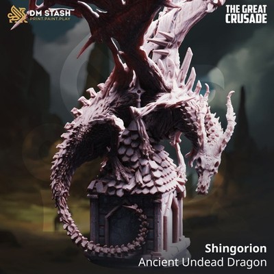 Ancient Dracolich - Shingorion - D&D PF2e - Paint Ready Mini