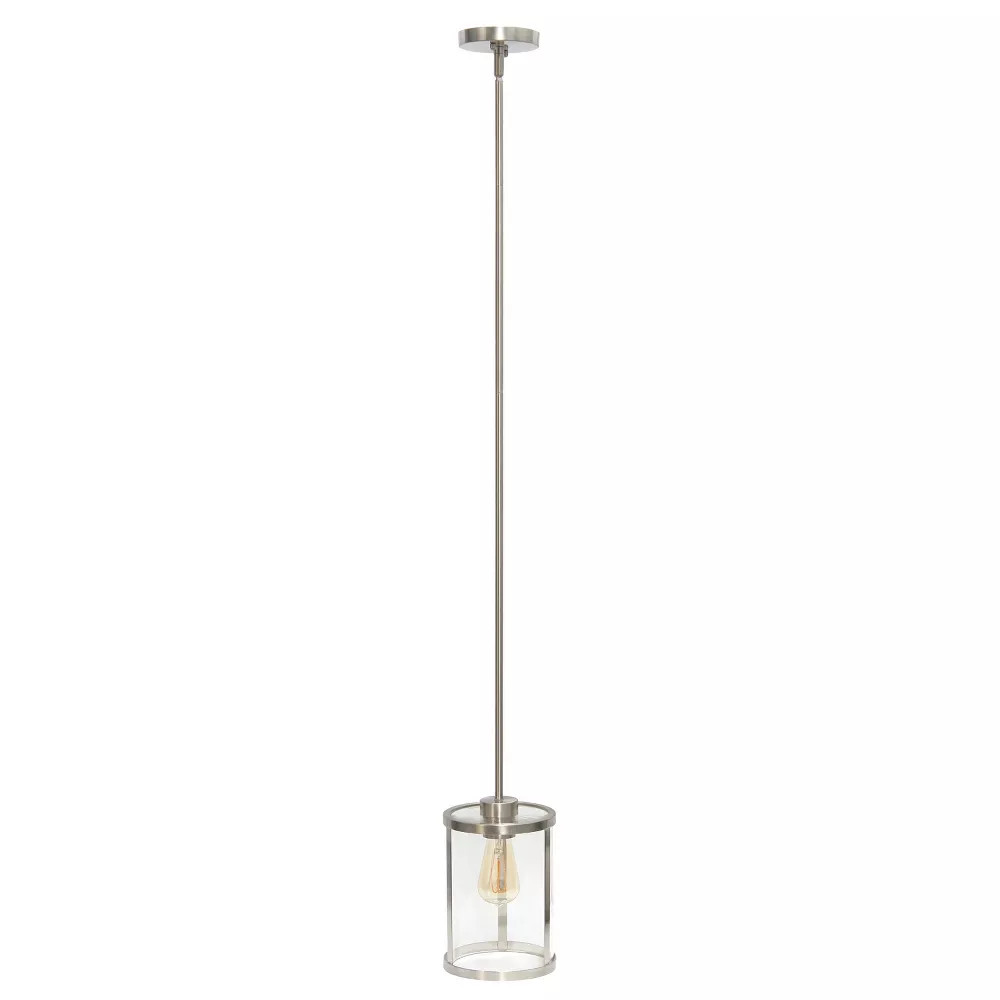 1-Светлый Современный фермерский дом 9.25 с регулируемым подвесом из прозрачного цилиндрического стекла