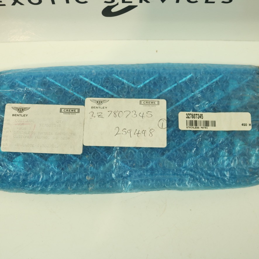 [NOS] Genuine Bentley Continental Front Bumper Grille 3Z7807345