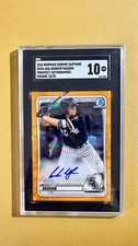 2020 Bowman Chrome Sapphire Andrew Vaughn Auto Orange Refractor #/25 SGC 10  💎