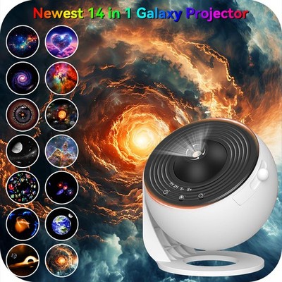 14 in1 LED Sternenhimmel Projektor Lampe Galaxy Nebula Starry Erde Nachtlicht DE