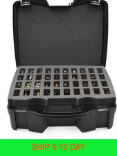 CASEMATIX Hard Shell Miniature Carrying Case - 80 Slot Figurine Miniature Storag