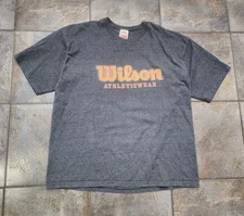 Vintage 90s Y2K Wilson Athleticweat Men's XL Gray Sportswear Graphic T Shirt