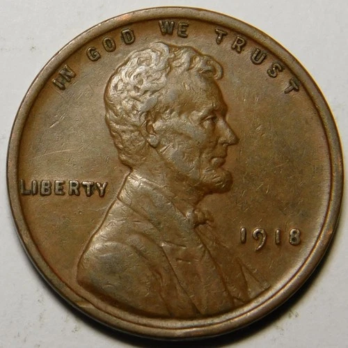 1918 P Lincoln Wheat Cent Penny EF-AU  "Actual Coin Pictured"