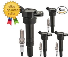 UF651 Ignition Coil Pack 27300-2E000 and Iridium Spark Plugs 18851-11070 Set of