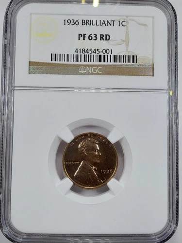 1936 1C NGC PR63RD (Brilliant) - Lincoln Cent (Wheat Reverse) - Key Date Proof