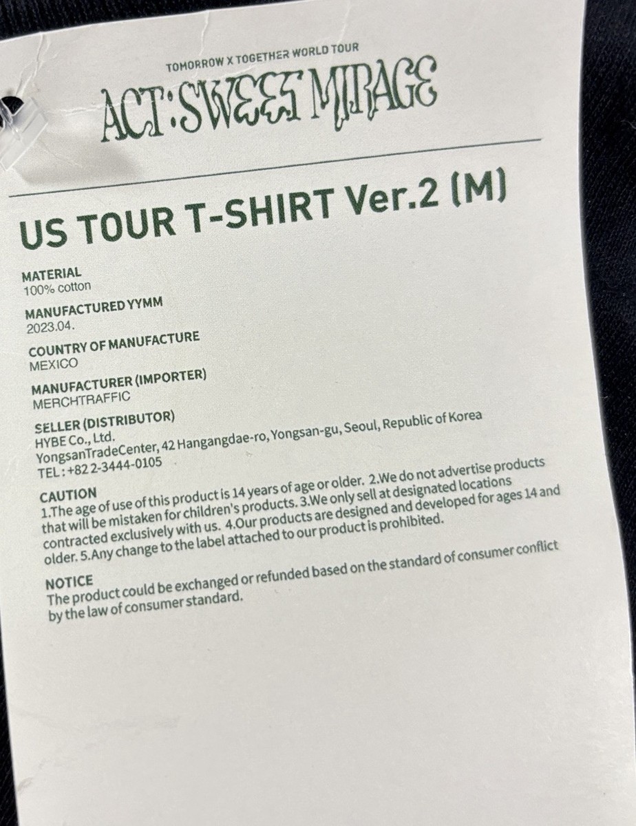 TXT World Tour Act: Sweet Mirage T-Shirt TOMORROW X TOGETHER
