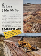 1949 Caterpillar Diesel Tractors Engines Grader Farm Fields Vintage Print Ad
