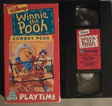 DISNEY Winnie the Pooh: Cowboy Pooh (VHS, 1994) ABCE Playtime Rare DEMO TAPE