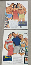 Jantzen Swim Suits  Sun clothes Pair 1942 magazine advertisement ads Colorful