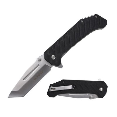 8.35'' Tac-Force Spring Assisted Knife w/G10 Handle & Low Carry Pocket Clip