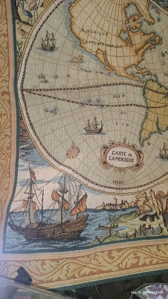 Nautical Tapestry Tartary. World Map - Image 3 of 4