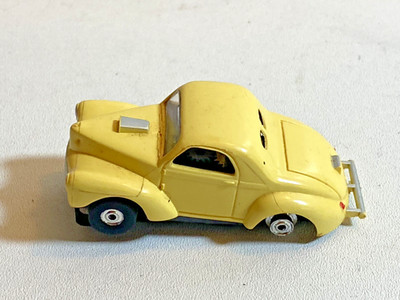 AURORA HO Slot Car  Light Yellow Willys Coupe TJet