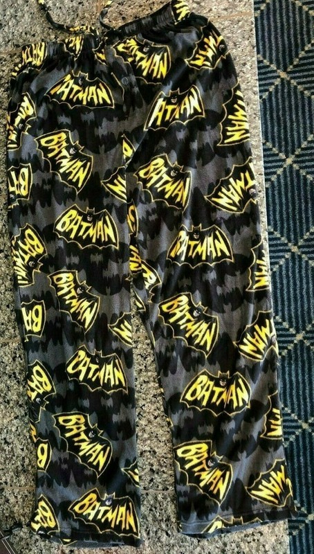 Batman ‘66 Logo Pajama Pants Sleep Lounge Bottoms Mens Size - Large