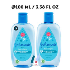 2X 100ml JOHNSON'S Baby Cologne Castor Soft Light Cool Soothing Fresh Fragrance