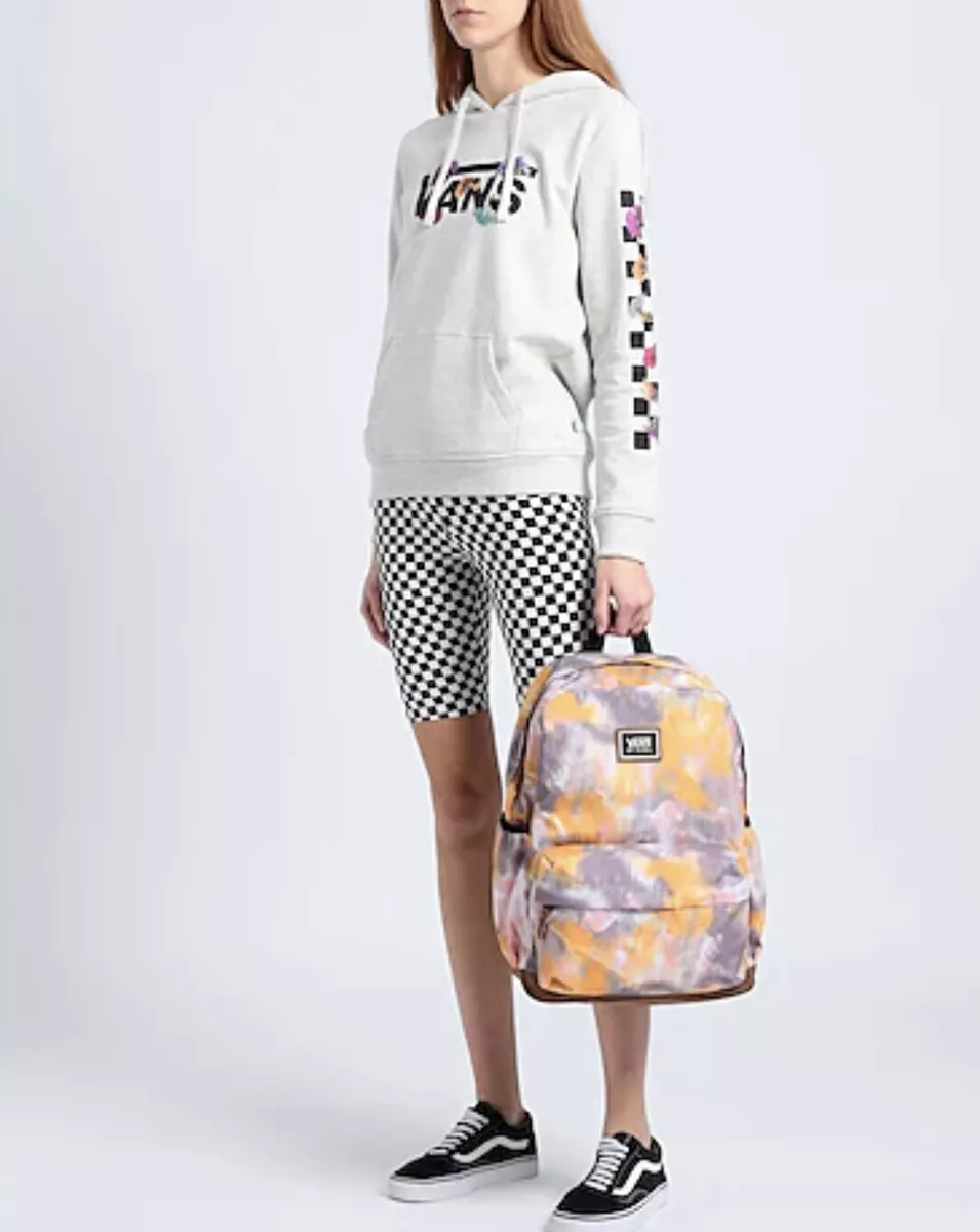 Vans Realm Plus Backpack Yellow Grey Pink Women s Canvas Zip Up VN0A34GLYZX