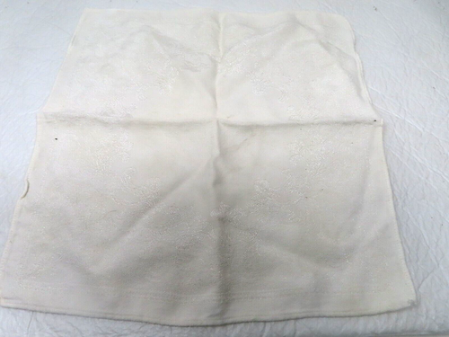 VTG 1960's Napkin 13" Square DAMASK white - Picture 4 of 5
