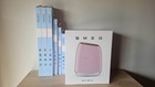Smeg Messerset und Block (rosa)