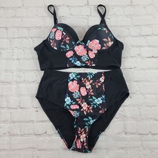Women's Large Floral Printed Swimsuit Bikini Set NEW
