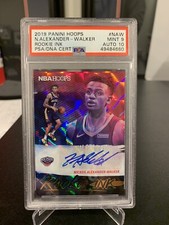 2019 panini hoops naw Nikeil Alaxander Walker Rookie Ink psa 9 auto 10