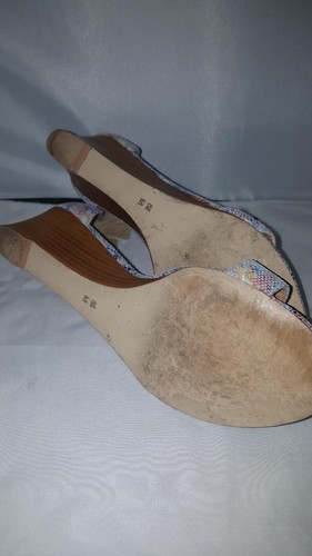 Vaneli Wedge Multi-color Sandal In Sz 8 1/2 - Picture 5 of 5
