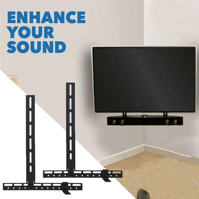 Strong Sound Bar Soundbar Speaker Bracket Mount Rack Above Below TV
