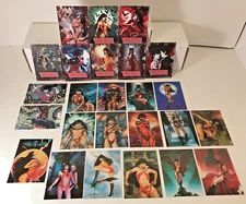 VAMPIRELLA SERIES 2 (BREYGENT) Complete LENTICULAR CHASE CARD SET w/ 10 PROMOS