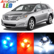 12 x Premium Xenon White LED Lights Interior Package Kit for Toyota Venza + Tool