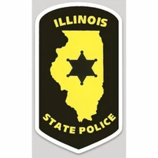 4 Inch Non-Reflective Illinois State Police Trooper Highway Patrol Sticker Decal