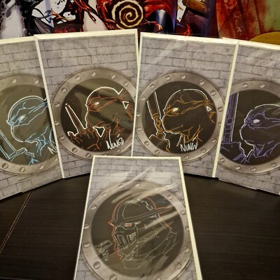 TMNT #1 SDCC Sewer Hole Blank Cover Set LTD 500 Signed & Sketched Eddie Nunez  