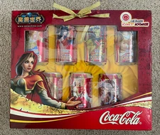 Mint WORLD OF WARCRAFT Commemorative Coca-Cola Set  2005 Chinese Coke Blizzard