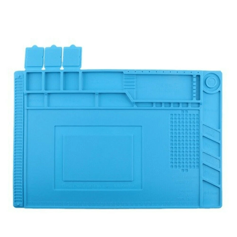 GRAN ALFOMBRILLA DE TRABAJO DE SILICONA APERTURA PORTÁTIL MÓVIL TELÉFONO CELULAR REPARACIÓN ALMOHADILLA BANDEJA Foto 2 de 4