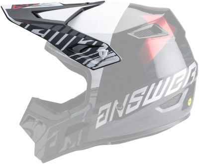 Answer AR3 Ronin Visor - Black/White/Crimson | P/N 447744