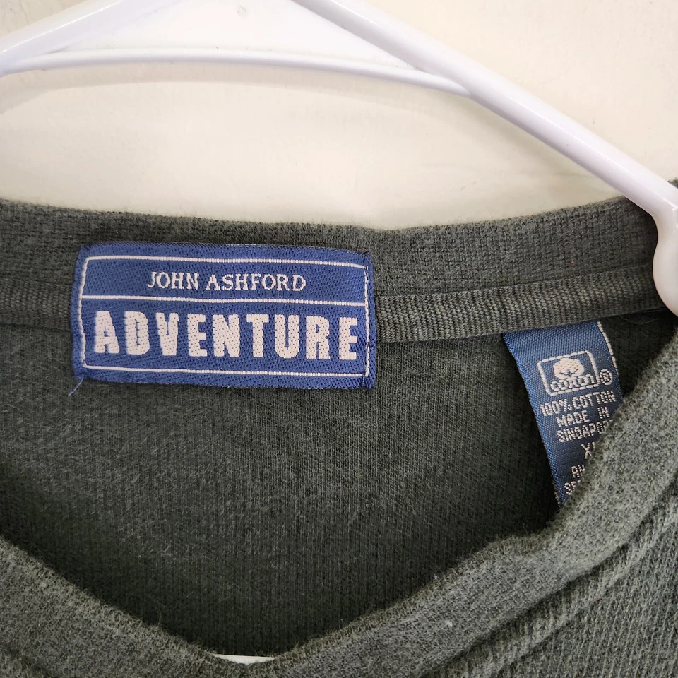 John Ashford Adventure Long Sleeve V Neck Sweatshirt Men's XL Green 1191 - Image 2 of 4