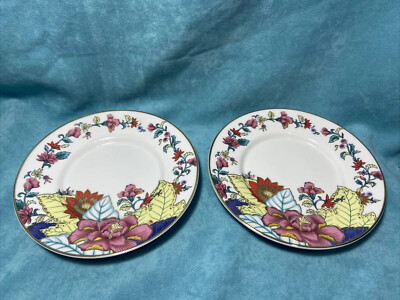 imperial tobacco leaf china Mottahedeh Dinner Plate 10.5" eight colors including 22K gold and five firings to manufacture Imperial Leaf China - Etsy