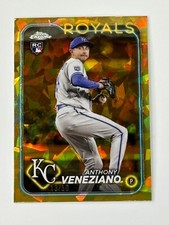 2024 TOPPS CHROME SAPPHIRE ANTHONY VENEZIANO RC 13/50 GOLD REFRACTOR KC ROYALS