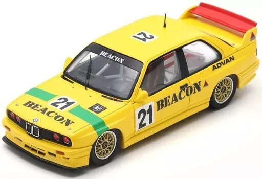 1/43 Spark BMW E30 Thunderbolt 1995 #21 amarillo con caja de Japón modelo coche SA186 Foto 2 de 2
