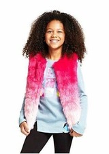 Trolls Girls' Size XS 4-5 Pink Printed Fur Vest