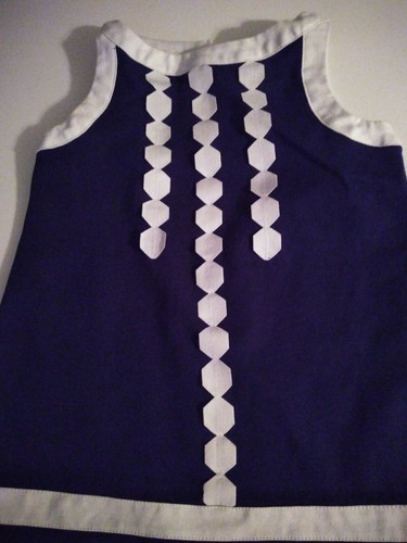 Gymboree Girl Size 7 Blue And White Dress. Key Hole Closure - Picture 8 of 11
