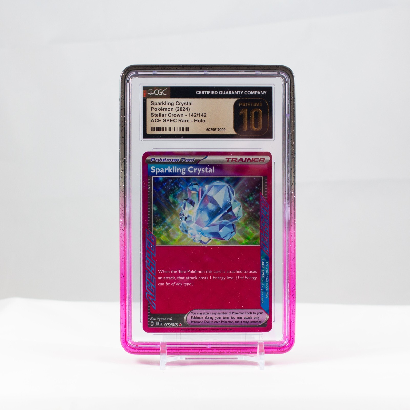 Pokemon Sparkling Crystal ACE SPEC Holo #142 Stellar Crown 2024- CGC 10 PRISTINE