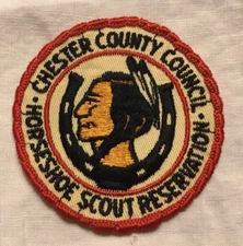 VINTAGE! BOY SCOUTS OF AMERICA CHESTER CTY. COUNCIL Horseshoe Scout Reserv. GC