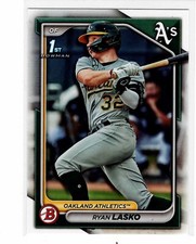 Ryan Lasko Oakland A's 2024 Bowman prospect 1st Bowman