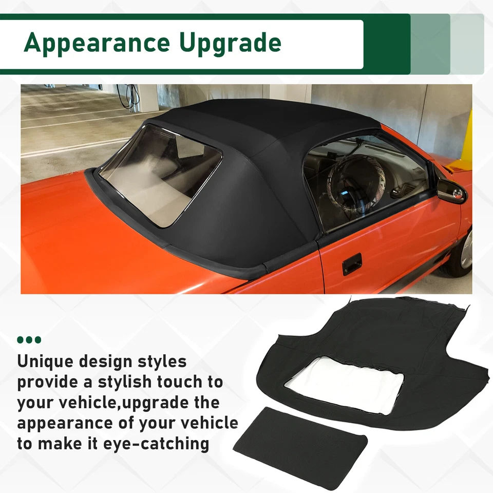 For Geo Metro Pontiac Firefly Suzuki Swift 90-93 Convertible Soft Top Sailcloth - Image 2 of 4